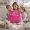 Kép 2/3 - Hímzett törölköző - Legjobb Keresztanya pink - Ajándék Keresztanyának