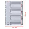 Kép 6/6 - Regiszter, műanyag, A4, A-Z, ESSELTE, szürke
