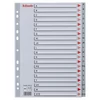 Kép 1/6 - Regiszter, műanyag, A4, A-Z, ESSELTE, szürke
