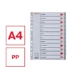 Kép 2/6 - Regiszter, műanyag, A4, Jan-Dec, ESSELTE, szürke
