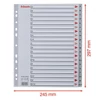Kép 6/6 - Regiszter, műanyag, A4 Maxi, A-Z, ESSELTE, szürke
