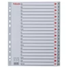 Kép 1/6 - Regiszter, műanyag, A4 Maxi, A-Z, ESSELTE, szürke
