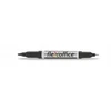 Kép 2/2 - Alkoholos marker, 0,4 / 1,0 mm, kúpos, kétvégű, FLEXOFFICE "PM01", fekete