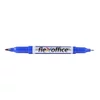 Kép 1/2 - Alkoholos marker, 0,4 / 1,0 mm, kúpos, kétvégű, FLEXOFFICE "PM01", kék