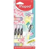 Kép 1/7 - Szövegkiemelő készlet, 1-5 mm, kétvégű, MAPED "Fluo Peps Duo", 6 különböző pasztell szín