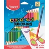 Kép 1/2 - Színes ceruza készlet, háromszögletű, kétvégű, MAPED "Color`Peps Duo", 48 különböző szín