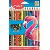 Kép 1/7 - Színes ceruza készlet, háromszögletű, MAPED "Color`Peps Animal", 18 különböző szín