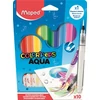 Kép 1/8 - Akvarell filctoll készlet, 3,6 mm, ecsettel, MAPED "Color`Peps Aqua", 10 különböző szín
