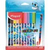 Kép 1/6 - Filctoll készlet, 2 mm, kimosható, MAPED "Color`Peps Ocean Life", 12 különböző szín