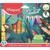 Kép 1/7 - Filctoll készlet, 5 mm, kimosható, vastag, MAPED "Jungle Fever", 12 különböző szín