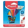 Kép 1/3 - Színes ceruza készlet, háromszögletű, MAPED "Mini Color`Peps Strong", 12 különböző szín