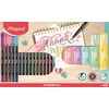 Kép 1/8 - Kalligrafikus készlet, 22 darabos, MAPED "Lettering Set", 6 szövegkiemelő + 16 tűfilc különböző színekben