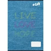 Kép 1/2 - Füzet, tűzött, A4, kockás, 32 lap, COOL BY VICTORIA, "Live-love-hope", "87-32"