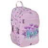 Kép 1/4 - Hátizsák, dulpa rekeszes, LEGO "Flowers", rózsaszín-mintás