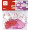 Kép 1/2 - Moosgumi, öntapadó, szívek, APLI Kids "Eva Sheets", vegyes színek