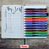 Kép 2/3 - Zseléstoll, 0,35 mm, nyomógombos, PENTEL "EnerGelX BL107", türkiz
