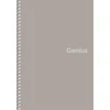 Kép 1/4 - Spirálfüzet, A5, kockás, 80 lap, PP borító, SHKOLYARYK "Genius", vegyes