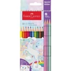 Kép 1/4 - Színes ceruza készlet, hatszögletű, FABER-CASTELL"Unikornis" 10 + 3 különböző szín