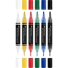 Kép 2/2 - Dekormarker készlet, 1,0 / 3,0 mm, kétvégű, akril, FABER-CASTELL "Shake&Paint", 6 különböző szín