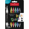 Kép 1/2 - Dekormarker készlet, 1,0 / 3,0 mm, kétvégű, akril, FABER-CASTELL "Shake&Paint", 6 különböző szín