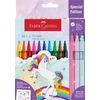 Kép 1/4 - Filctoll készlet, FABER-CASTELL "Unikornis" 10 különböző szín + 3 csillámos