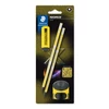 Kép 1/6 - Grafitceruza készlet, hegyezővel, radírral, HB, STAEDTLER "Norix® 181", sárga