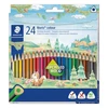 Kép 1/3 - Színes ceruza készlet, háromszögletű, STAEDTLER "Noris Colour 187", 24 különböző szín