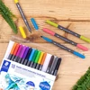 Kép 2/5 - Ecsetirón készlet, 0,5-0,8 / 1,0-6,0 mm, kétvégű, STAEDTLER "3001", 18 szín