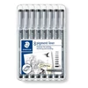 Kép 1/5 - Tusfilc készlet, 8 különböző vonalvastagság, STAEDTLER "Pigment liner 308", fekete