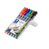 Kép 2/2 - Alkoholos marker készlet, OHP, 0,4 mm, STAEDTLER "Lumocolor® 313 S", 6 különböző szín
