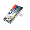 Kép 2/2 - Alkoholos marker készlet, OHP, 1 mm, STAEDTLER "Lumocolor® 317 M", 6 különböző szín