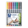Kép 1/4 - Alkoholos marker készlet, OHP, 0,6 mm, STAEDTLER "Lumocolor® 318 F", 8 különböző szín