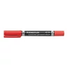 Kép 1/2 - Alkoholos marker, 0,6 / 1,5 mm, kúpos, kétvégű, STAEDTLER "Lumocolor® duo 348", piros