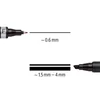 Kép 3/4 - Alkoholos marker, 0,6 / 1,5 mm, kúpos, kétvégű, STAEDTLER "Lumocolor® duo 348", fekete