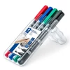 Kép 2/2 - Alkoholos marker készlet, 0,6 / 1,5 mm, kúpos, kétvégű, STAEDTLER "Lumocolor® duo 348", 4 különböző szín