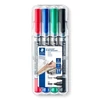 Kép 1/2 - Alkoholos marker készlet, 0,6 / 1,5 mm, kúpos, kétvégű, STAEDTLER "Lumocolor® duo 348", 4 különböző szín