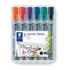 Kép 1/2 - Flipchart marker készlet, 2 mm, kúpos, STAEDTLER "Lumocolor 356", 6 különböző szín