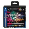 Kép 1/6 - Kalligrafikus filctoll készlet, 2 mm, STAEDTLER "Pigment 375", 12 különböző szín
