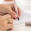 Kép 5/5 - Rollertoll, patronos, M-es, SCHNEIDER "Ceod Shiny", gyöngyház rózsaszín