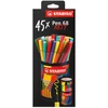 Kép 5/5 - Filctoll készlet, hengeres fém doboz, 1 mm, STABILO "Pen 68 ARTY", 45 különböző szín