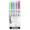 Kép 2/4 - Szövegkiemelő készlet, 1,4 / 4,0 mm, kétvégű ZEBRA "Mildliner Cool & Refined" 5 szín