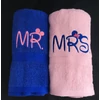 Kép 1/2 - Mr. és Mrs. páros törölköző - rózsaszín