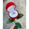 Kép 1/3 - Ékszertartó rózsa gyűrűvel - Szerelmes ajándék - Valentin napi ajándék