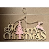 Kép 2/2 - Ajtódísz - Merry  Christmas felirattal  - Ajándék karácsonyra 1