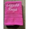 Kép 1/2 - Törölköző - Legjobb Anya pink színű - Ajándék Anyukáknak - Anyák napi ajándék