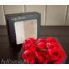 Kép 2/3 - Fekete dobozos Szappan Rózsa - Piros  - Ajándékötlet nőknek - Szerelmes ajándék