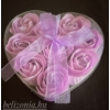 Kép 1/2 - Dobozos Szappan Rózsa - Lila  9 darabos, szív alakú dobozban - Szerelmes Ajándék