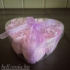 Kép 2/2 - Dobozos Szappan Rózsa - Lila  9 darabos, szív alakú dobozban - Szerelmes Ajándék