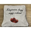 Kép 1/3 - Flitteres párna fekete  - Köszönöm, hogy vagy nekem.