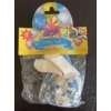 Kép 1/4 - Lufi csomag Megérkeztem Kék- fehér színben - Ajándék ötlet babalátogatóba